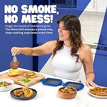 Food on table cooked with micro grill