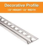 Schluter Deco-SG Decorative Profile for Tiled Showers - Creates Shadow Gap Between Tile Courses o...