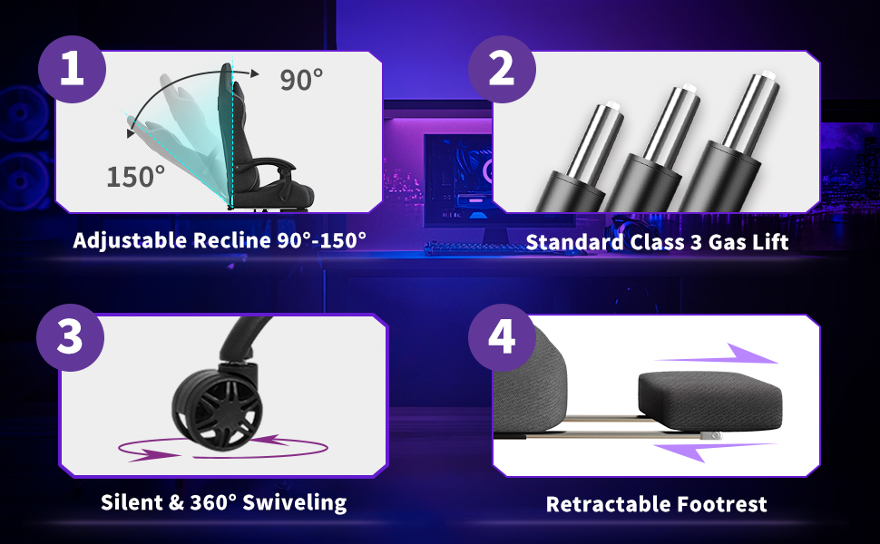 Adjustable gaming chair