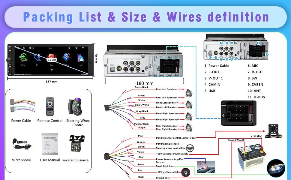 car radio;car stereo;bluetooth car stereo