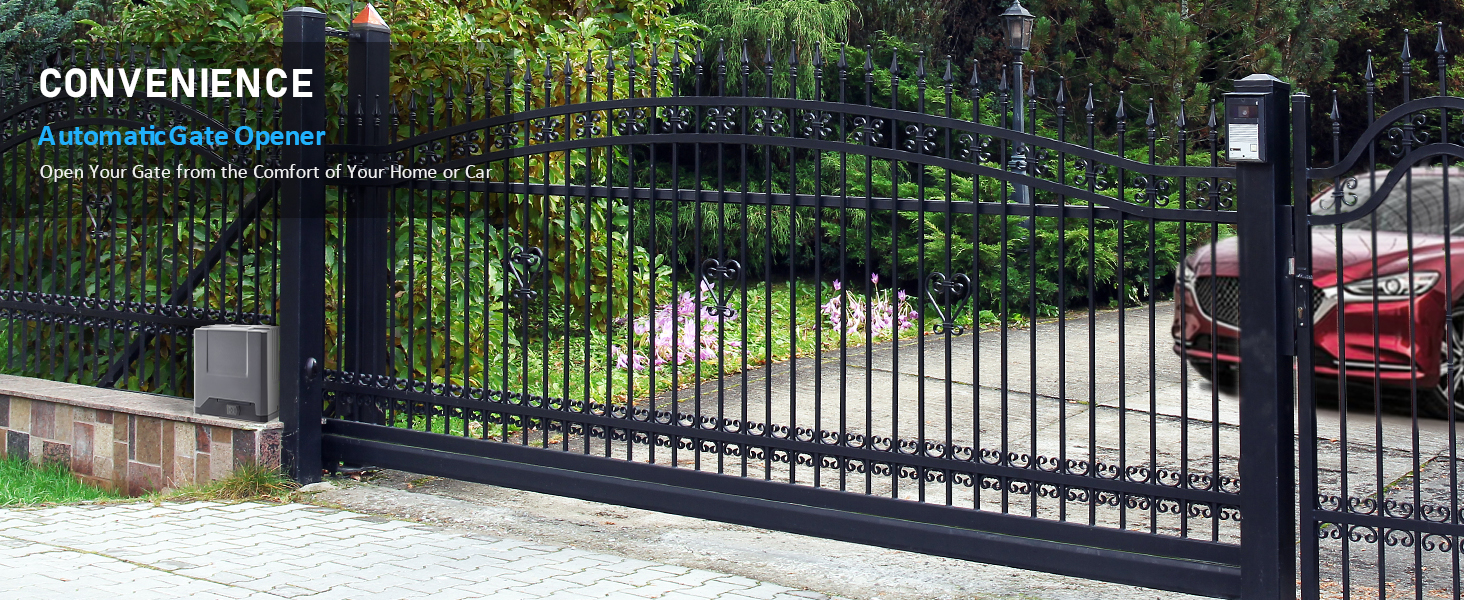 COZ 4400 lb Automatic Sliding Gate Opener with 2 Remote