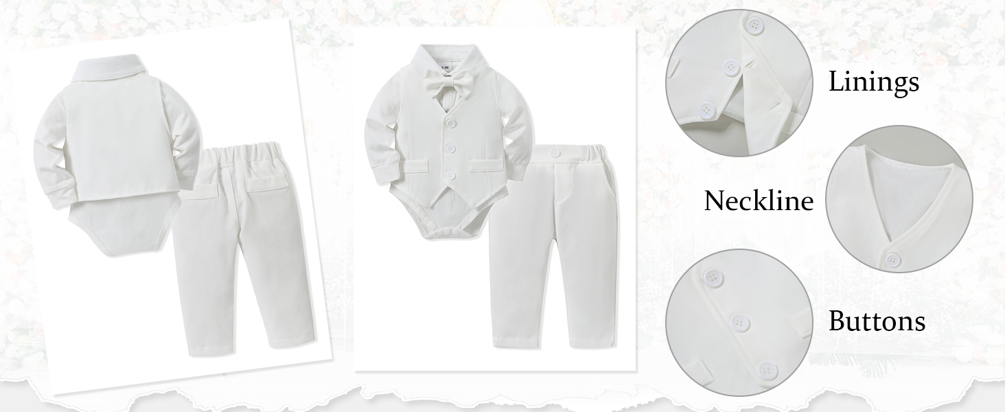White Baby Boy Suit