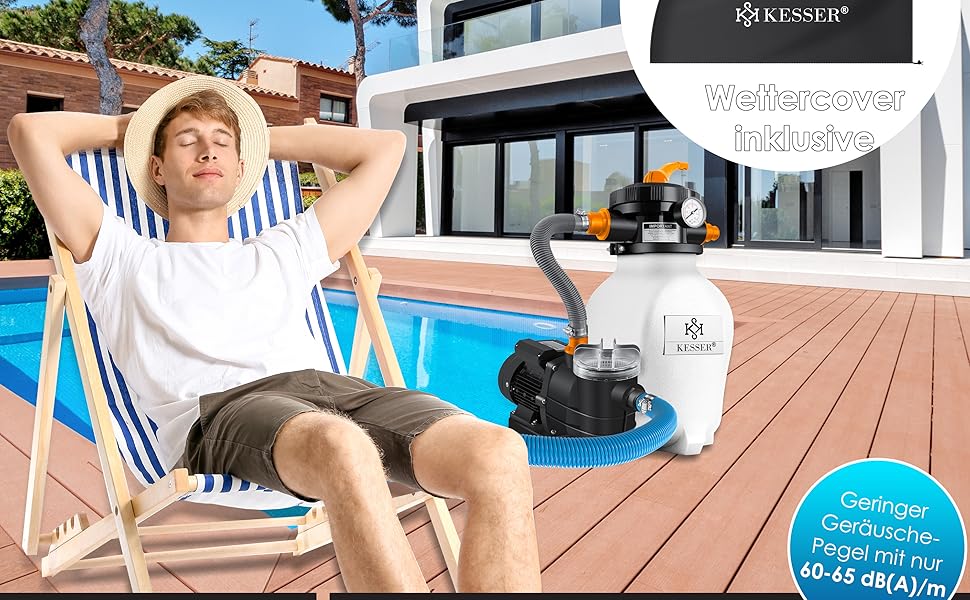 KESSER® Sandfilteranlage mit 25kg Filtersand ersparen 7-Wege Ventil inkl. Druckanzeige für Pool 10.200 L/h, Orange
KESS B27bc02d 90de 49a5 9290 4576a96387fd. CR0,572,3000,1856 PT0 SX970 V1