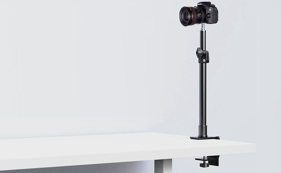Desk Camera Mount Stand, Ring Light Desk Mount, Tabletop C Clamp Mount Stand