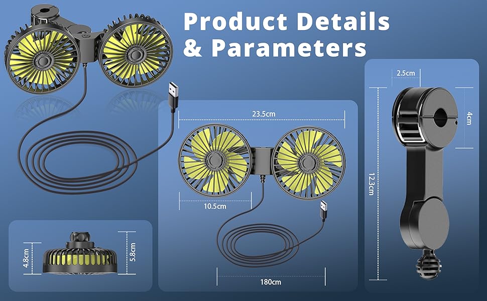 car fan for backseat usb car fan fans for car car fans that blow cold air