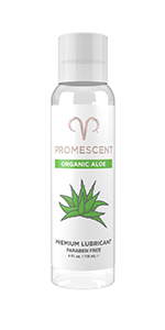 Promescent organic aloe lubricant for couples that is toy safe and helps increase lubrication