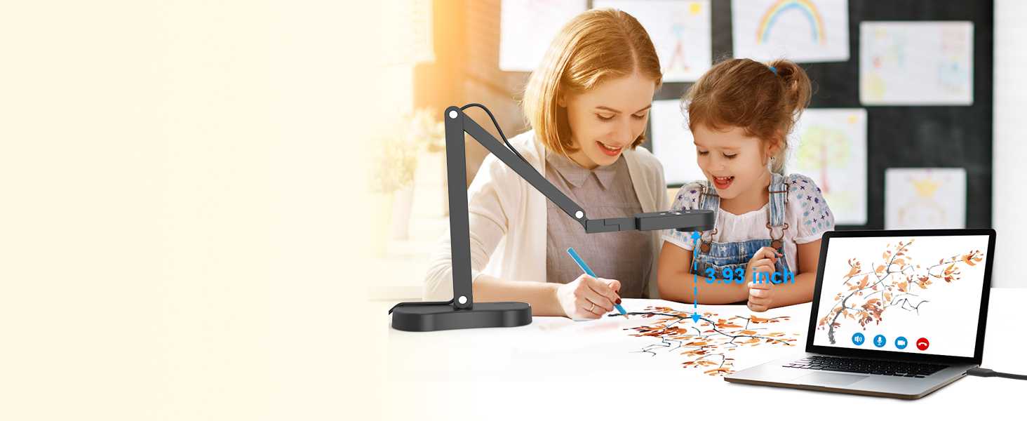 PAKOTOO 8MP USB Visualiser & Document Camera for Teacher and Classroom
