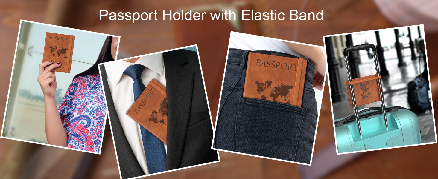 FEDUS Premium Passport Holder for Men and Women Passport Cover Case Wallet with Credit/Debit Card,