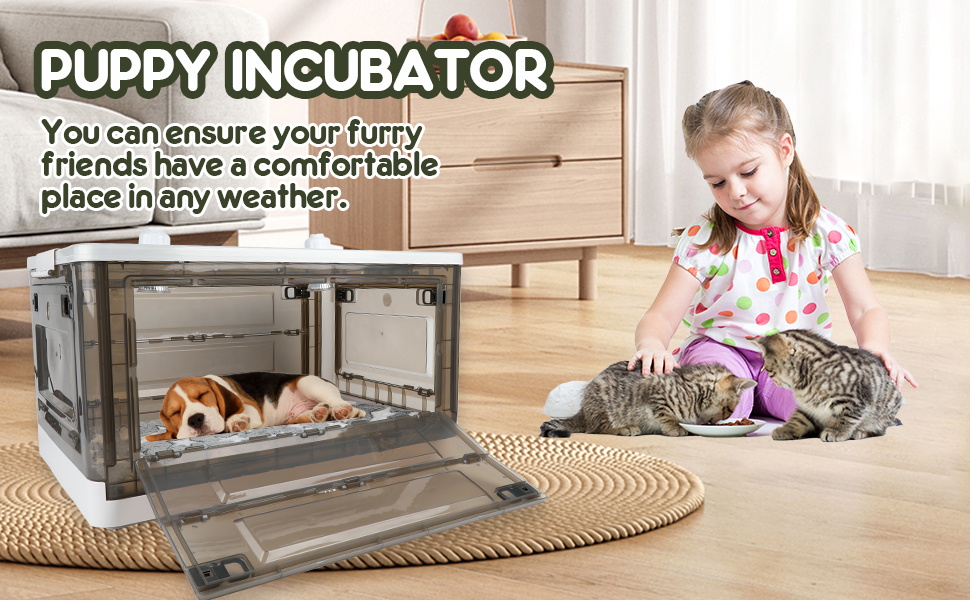 Pet Supplies Large Dog Kitten Puppy Incubator with Heating Infant
