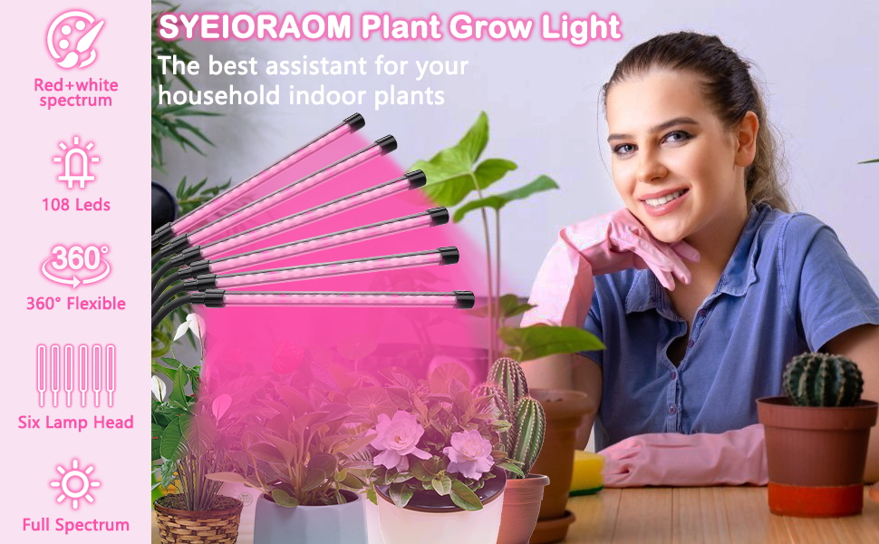 栽培キット optic6 Amazon.com: Grow Lights for Indoor Plants, Six Head Plant