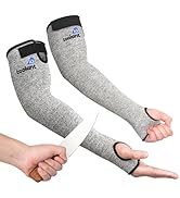Cut Resistant Farmers Sleeves with Thumb Hole, Arm Protectors for Thin Skin and Bruising, for Gar...