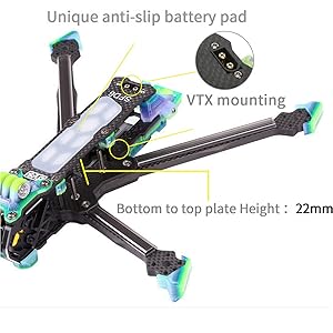 Amazon.com: FPV Drone Frame Kit,Carbon Fiber 6 Inch Support