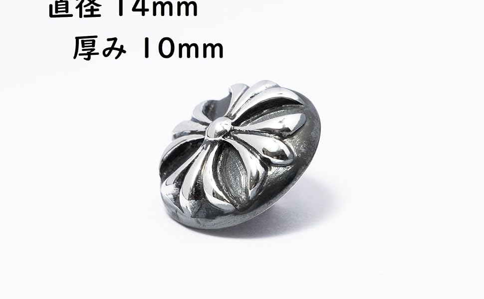 【シルバー925】クロス コンチョ ボタンM ハンドメイド Amazon.co.jp: [デイズアート] コンチョ シルバー925 ネジ式