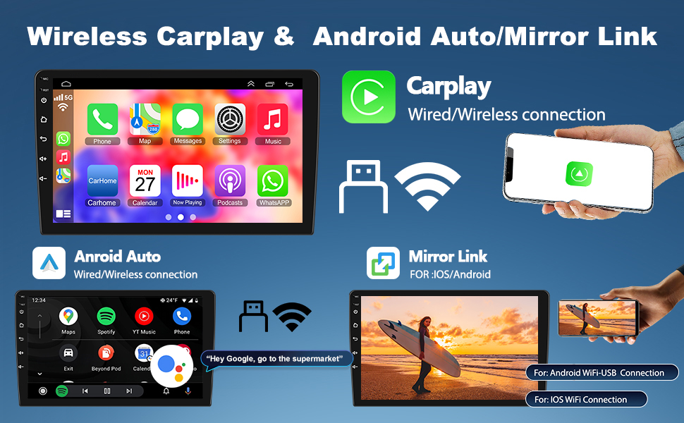 Wireless Carplay & Android Auto/Mirror Link