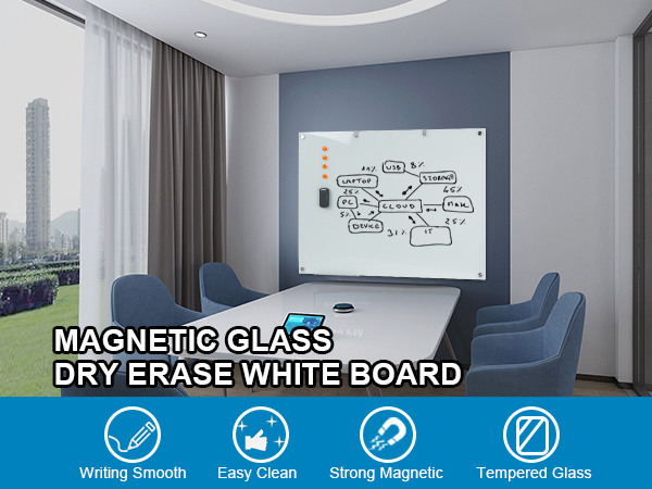 Amazon.com : Wingwise Glass Dry Erase Board, 48 x 36 Inches