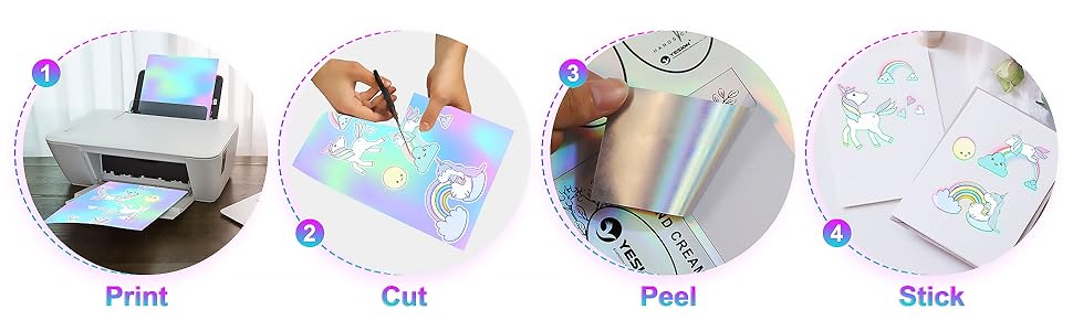 amazoncom holographic sticker paper printable holographic vinyl