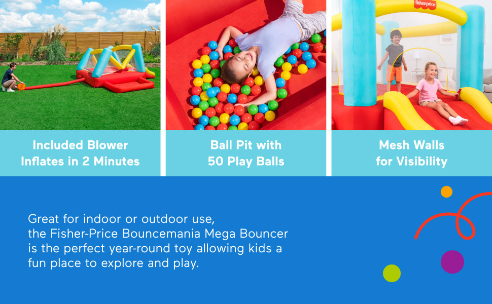 FisherPrice Bouncemania Inflatable Mega Bouncer Bouncy