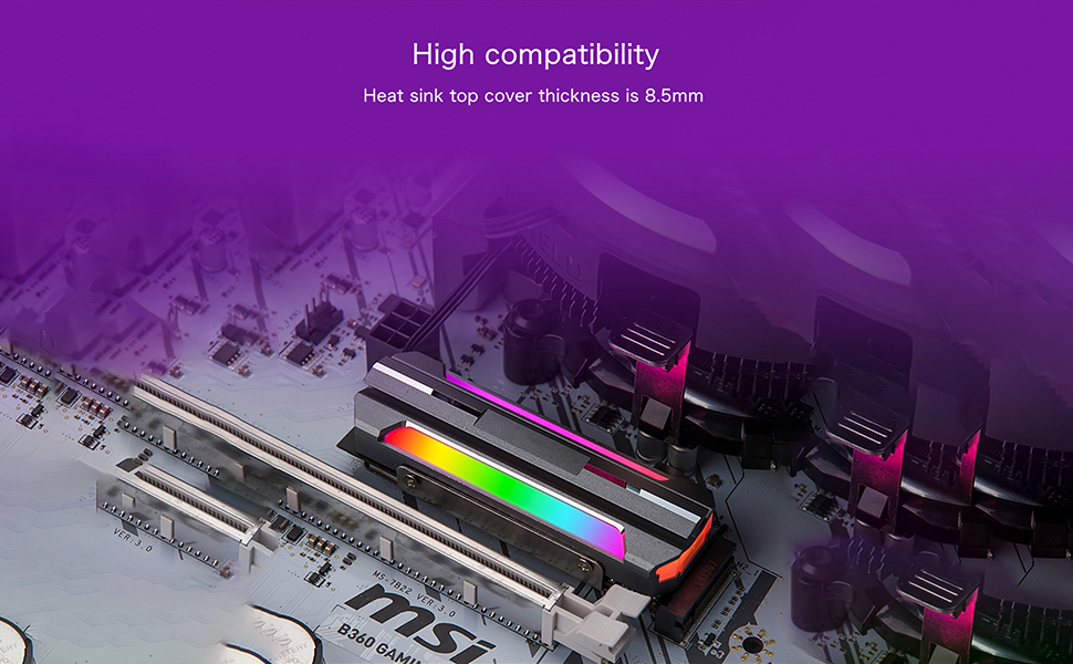 high compatibility heatsink top cover thickness is 8.5mm