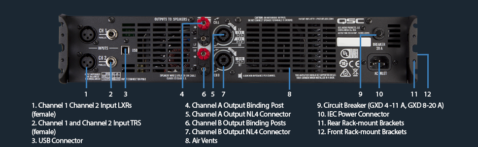 Amazon.com: QSC GXD8 Class D Power Amplifier with DSP