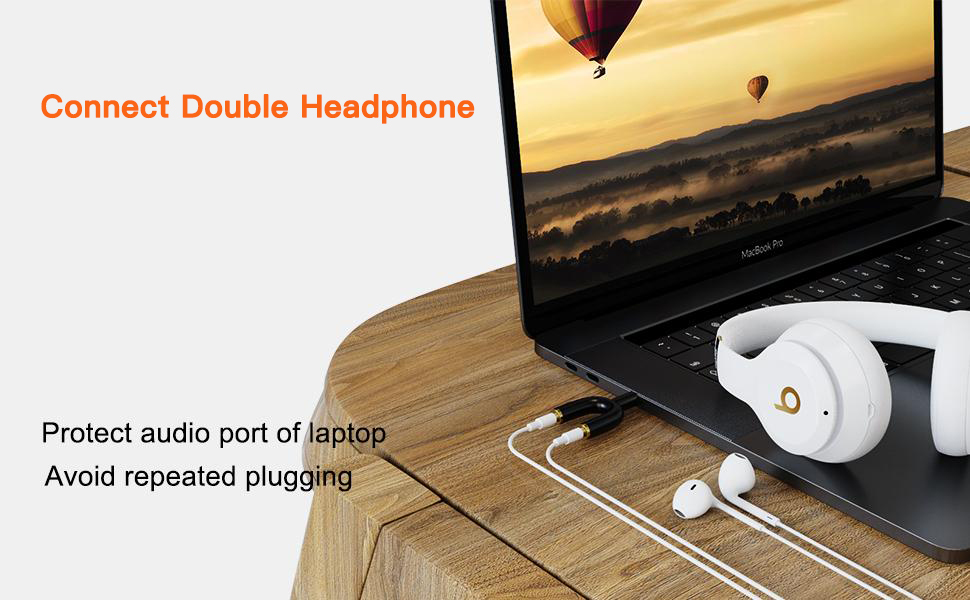 CableCreation Headphone Splitter Adapter,Aux Stereo Y Jack Splitter