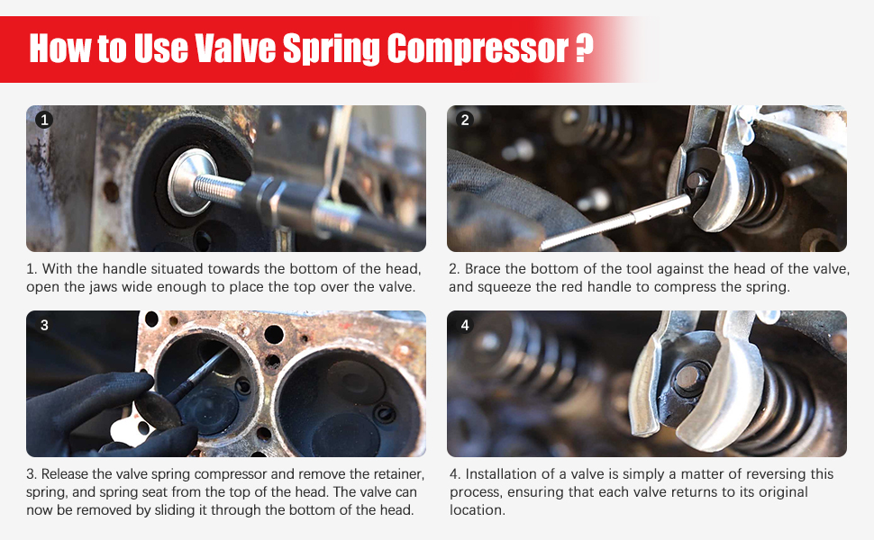ACZCR 8in Spring Compressor Tool Automotive Engine Valve