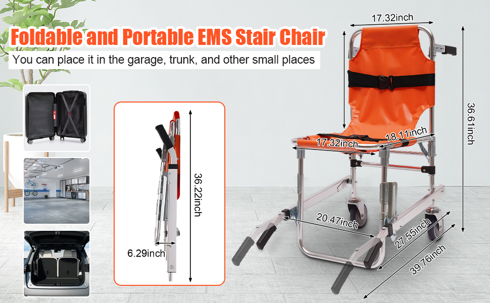 Levante de silla de escalera plegable