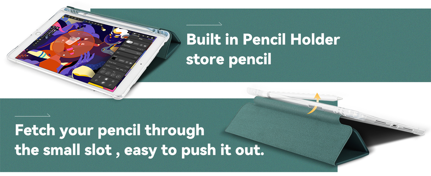 custodia per ipad 9 8 7 generazione con porta penna