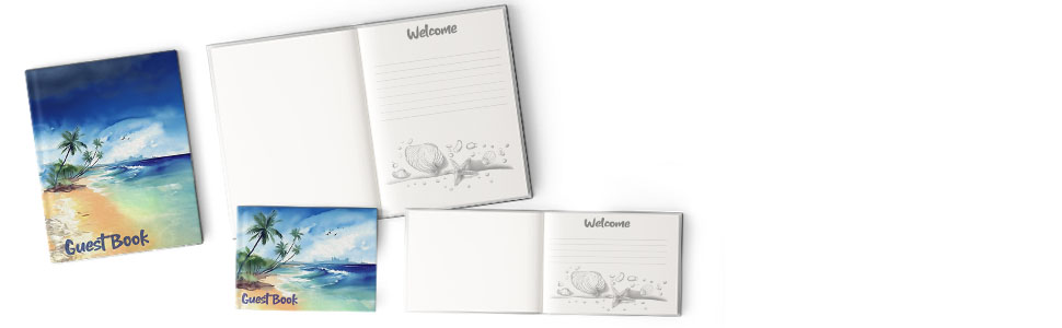 Guest Book: For Guest Visitor in Beach-House | Vacation-Home | Airbnb | VRBO | V... 3 Guest Book hardcover and softcover