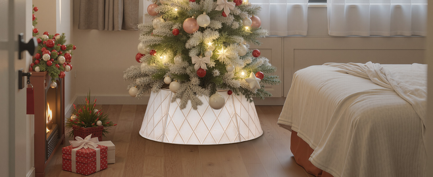 White Christmas Tree Collar