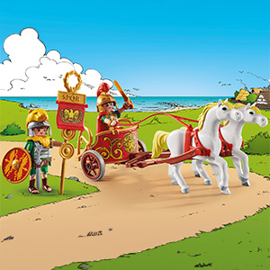 A+ 71543 PLAYMOBIL Asterix: Char romain et chevaux