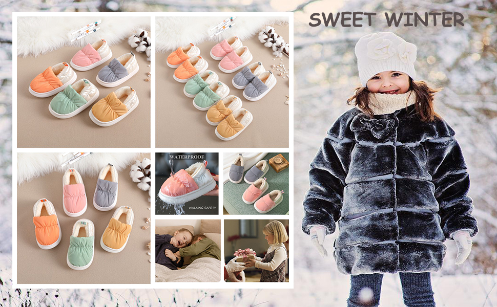 Winter Hausschuhe Kinder Pantoffeln Mädchen Jungen Warme Plüsch Hausschuhe Kleinkind Rutschfeste 