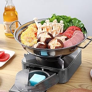 103b/ 4セット 新品 天然木製卓上コンロ2way プロ用 一人鍋　固形燃料 103b/ 4セット 新品 天然木製卓上コンロ2way プロ用 一人鍋 固形燃料