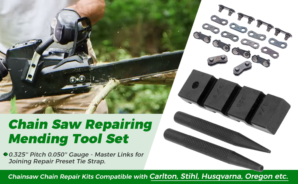 Hicello 3PCS Pocket Chainsaw Breaker Chain Saw Repairing