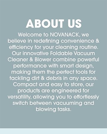 NOVANACK Foldable Vacuum Cleaner and Blower