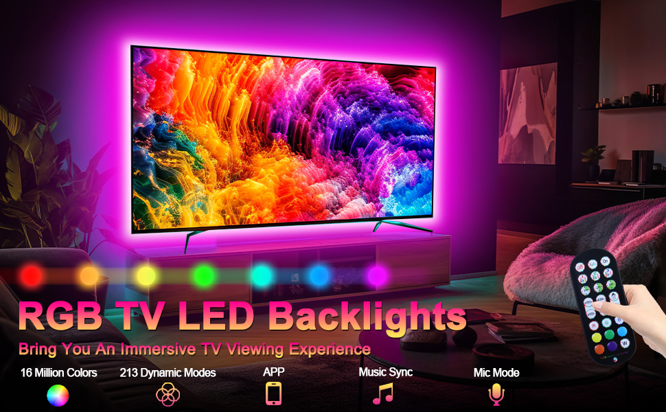 Daymeet TV LED Backlight TV Led Lights 3M for 3243in TVs, TV