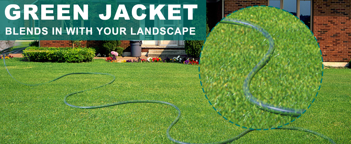 8FT Green Outdoor Extension Cord for Lawn Mower 1625W