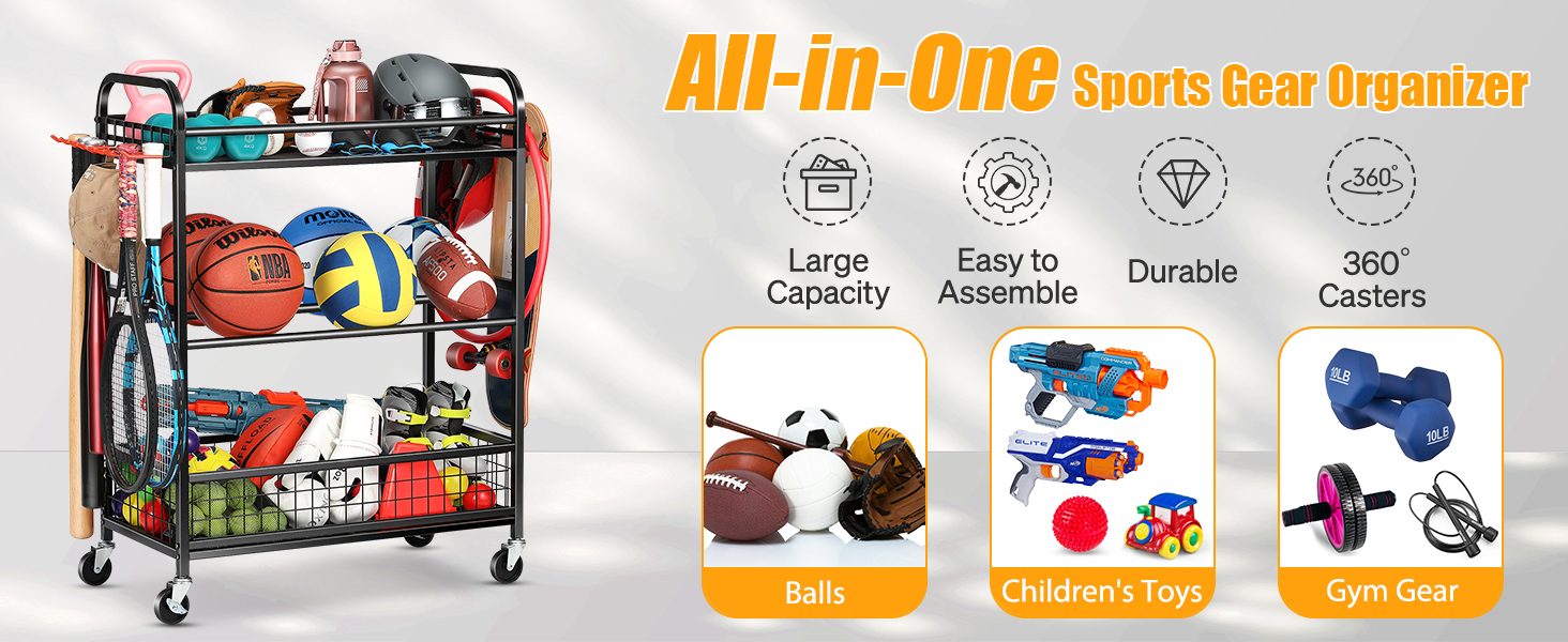 garage sports equipment organizer