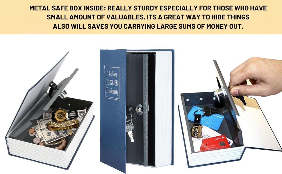 BOOK SAFE WITH LOCK & KEY