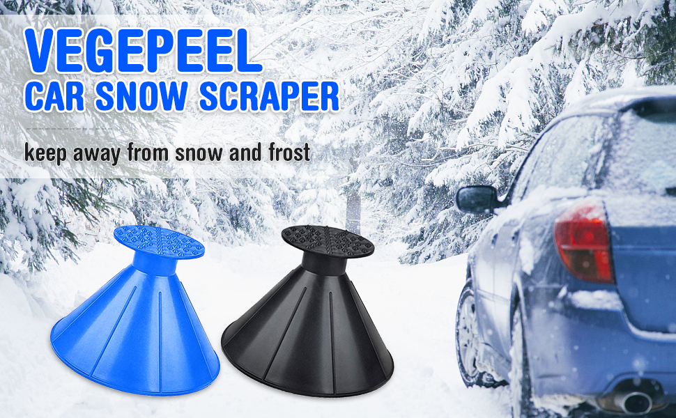 Vegepeel Magical Ice Scrapers, 4 Pcs Round Car Windshield