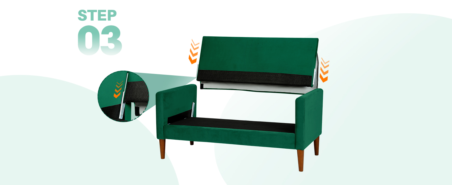 love seat-tool free assembly