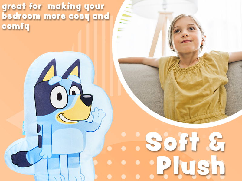 Bluey 3D Cushion Children Plush Cuddle Pillow