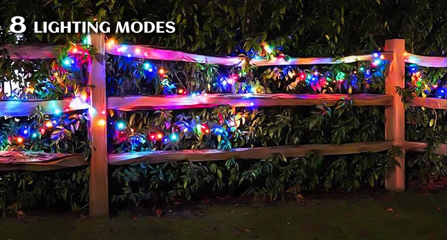 8 Lighting modes string lights