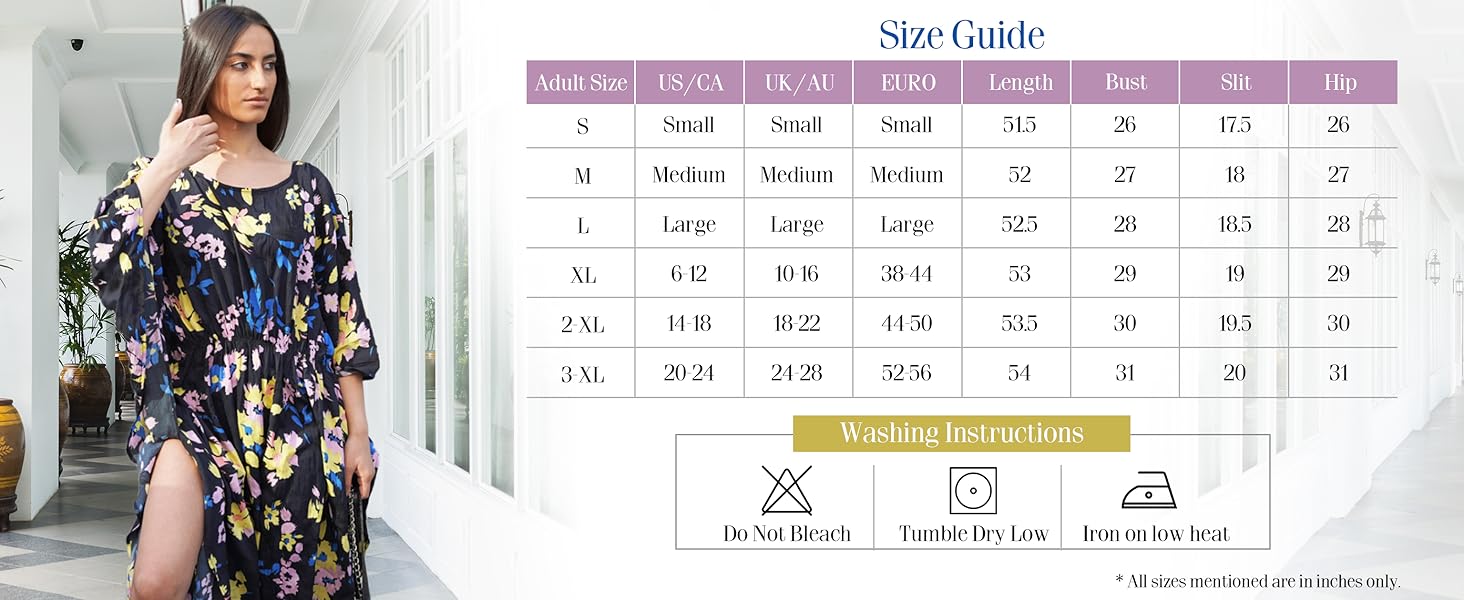 Multiple Sizes available in Kaftans