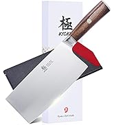 KYOKU 7 Inch Vegetable Cleaver - Daimyo Series - Vegetable Knife with Ergonomic Rosewood Handle, ...