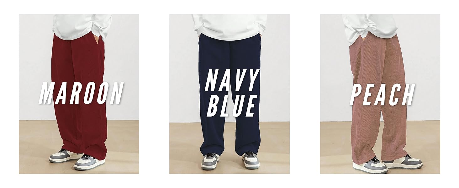 SMOWKLY Men's Causal Baggy Fit Jogger || Lightweight & Flexible Elastic Waist with Drawstring 
