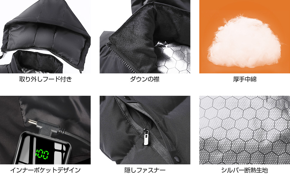 Nozomiii 電熱ベスト XL 加熱ベスト フード付き 釣り男女兼用 日本製 Amazon.co.jp: [Nozomiii] 加熱ベスト 電熱ベスト 【前後11箇所