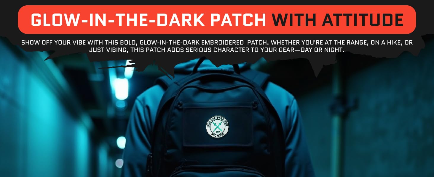 glowing in the dark patch jacket bag backpack faith christian cute patches velcro stickers funny