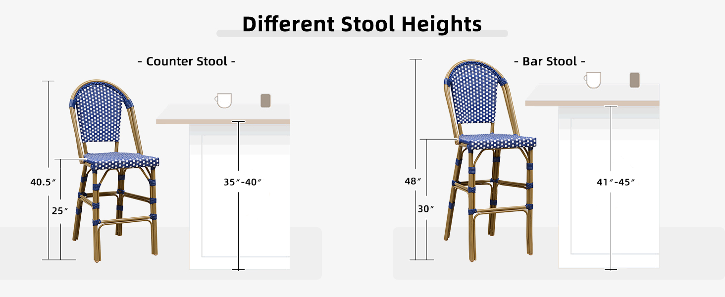 French Bar Stool Various Styles