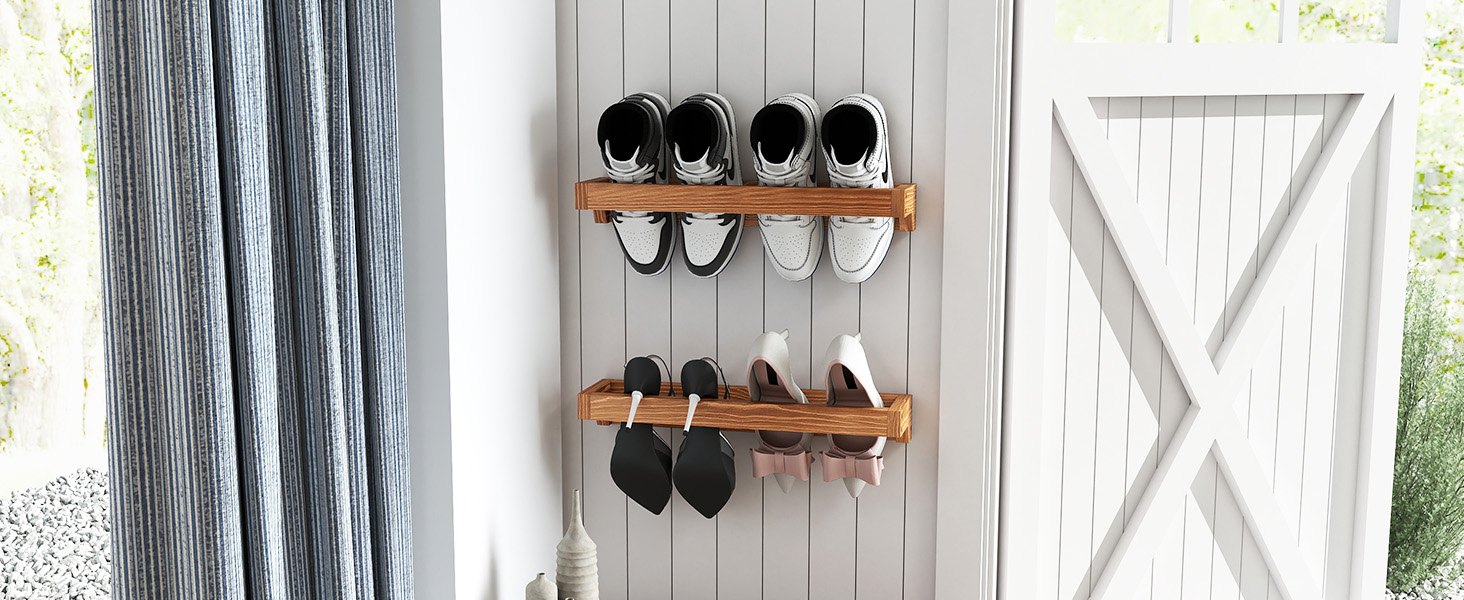 wall mounted shoe rack