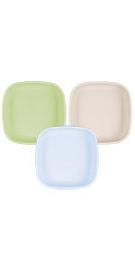 leaf sand ice blue flat plates for kids and adults